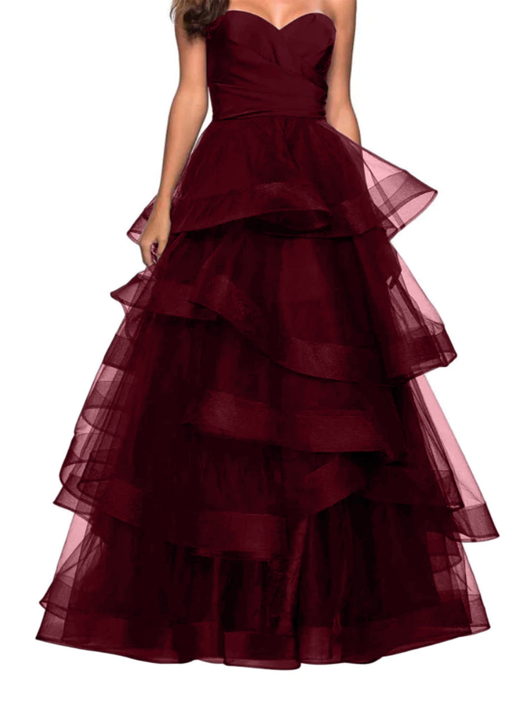 A-Line Sweetheart Ruffles Ball Gown Formal Dresses for Evening Party