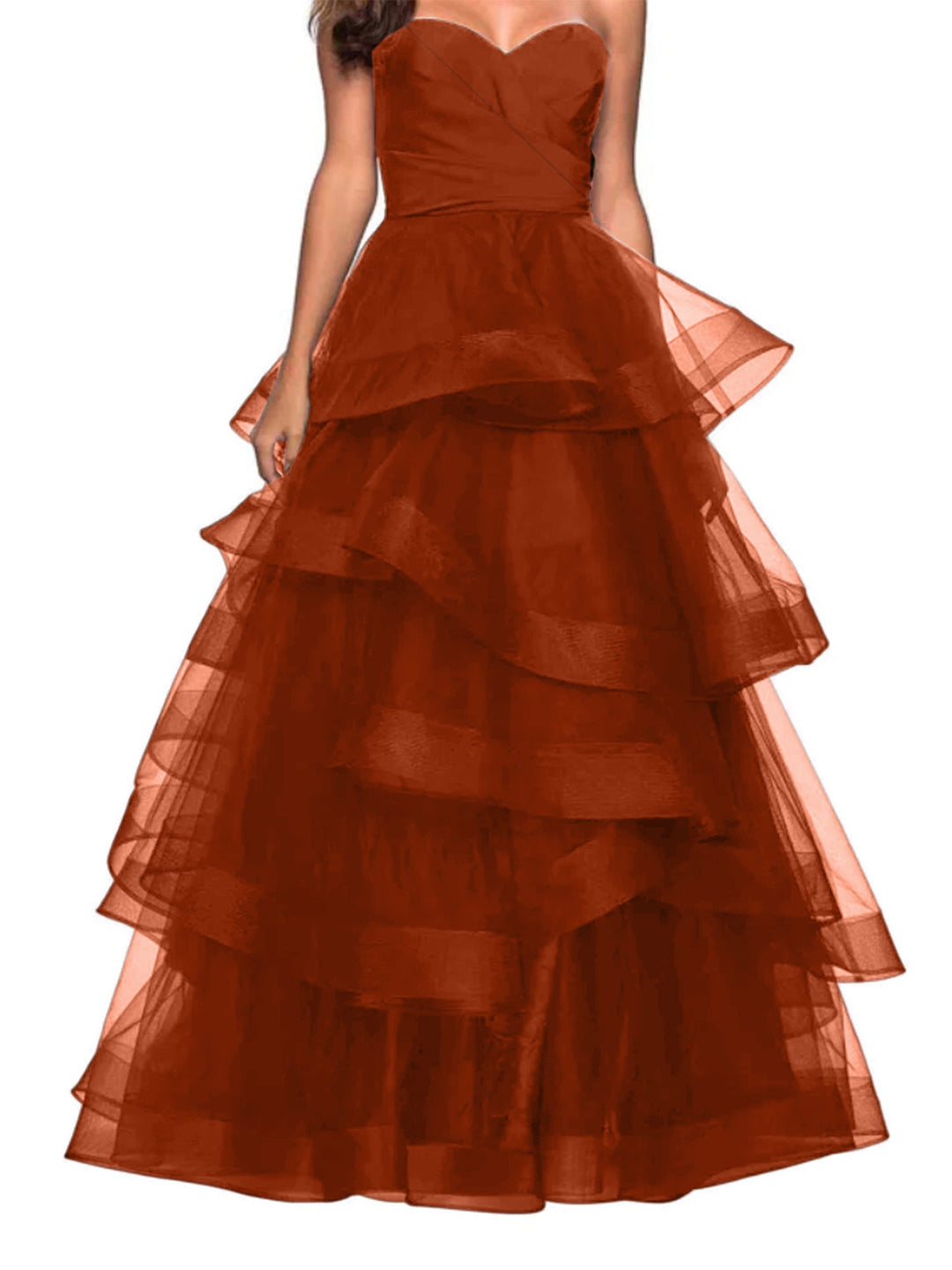 A-Line Sweetheart Ruffles Ball Gown Formal Dresses for Evening Party