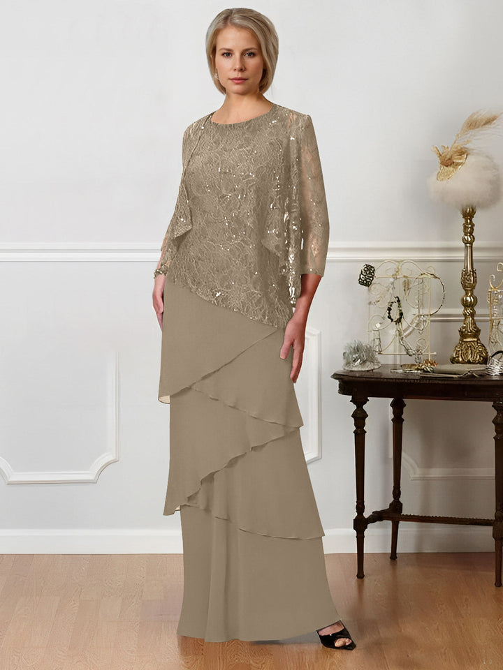 A-Line/Princess Jewel Neck Floor-Length Mother of the Bride Dresses