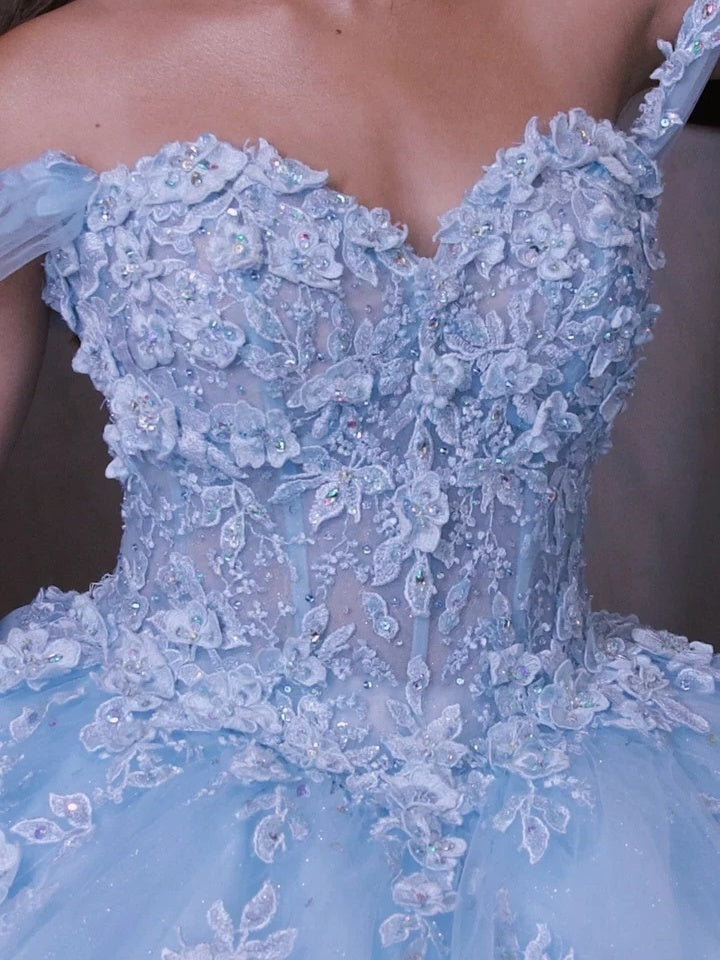 Ball Gown Off-the-Shoulder Sleeveless Floor-length Long Formal Dresses with Sequins