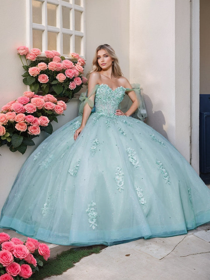 Ball Gown Off-the-Shoulder Sleeveless Floor-length Long Formal Dresses with Sequins
