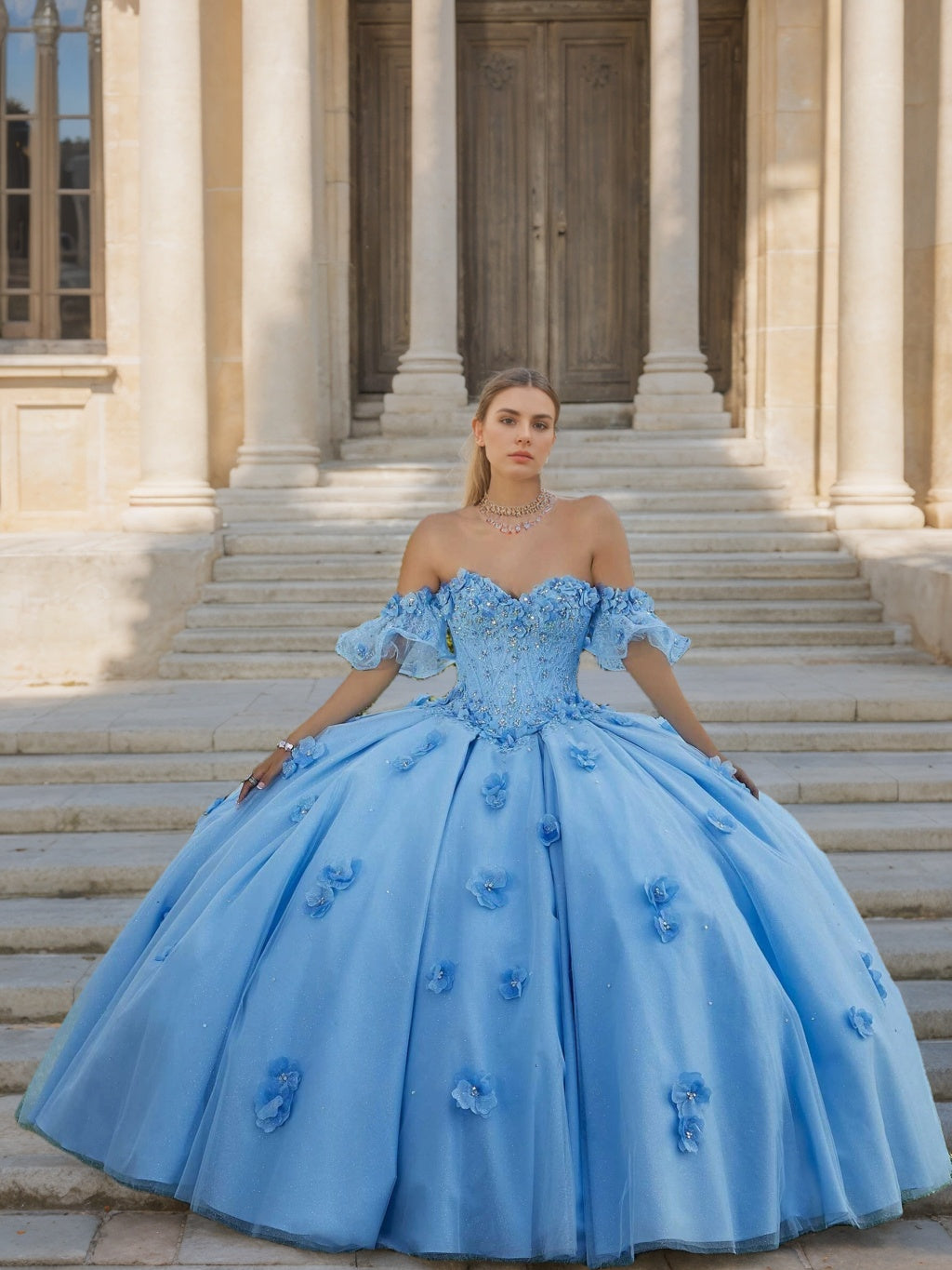 Ball Gown Sweetheart Strapless Sleeveless Floor-length Lace Tulle Long Formal Dresses with Sequins & Flowers