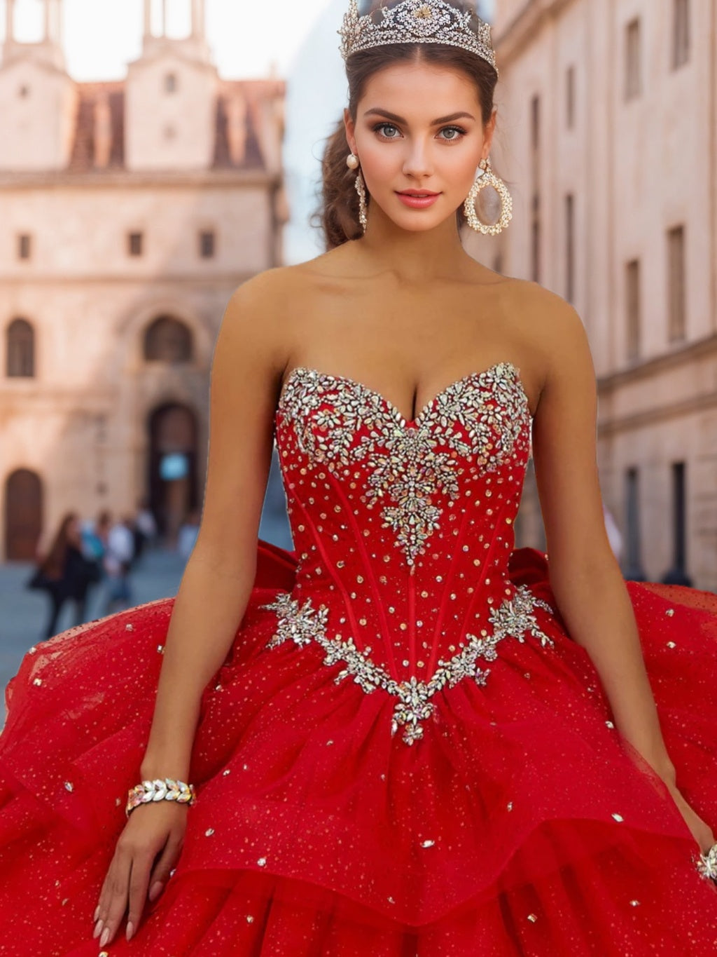 Ball Gown Sweetheart Off-the-Shoulder Sleeveless Floor-length Tulle Long Formal Dresses with Sequins & Beads