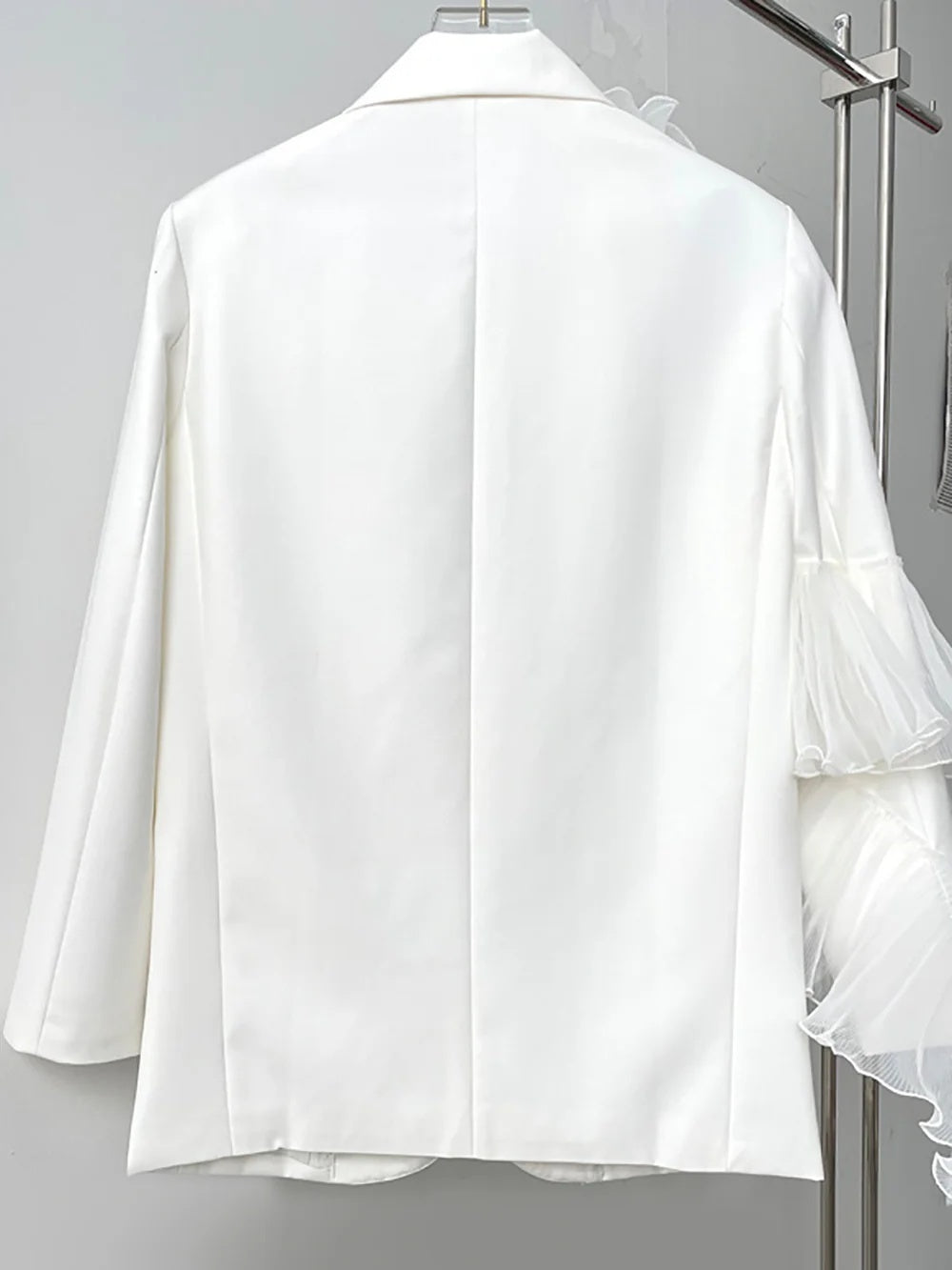 Women's Two Buttons Notched Lapel Party Blazer with Flower