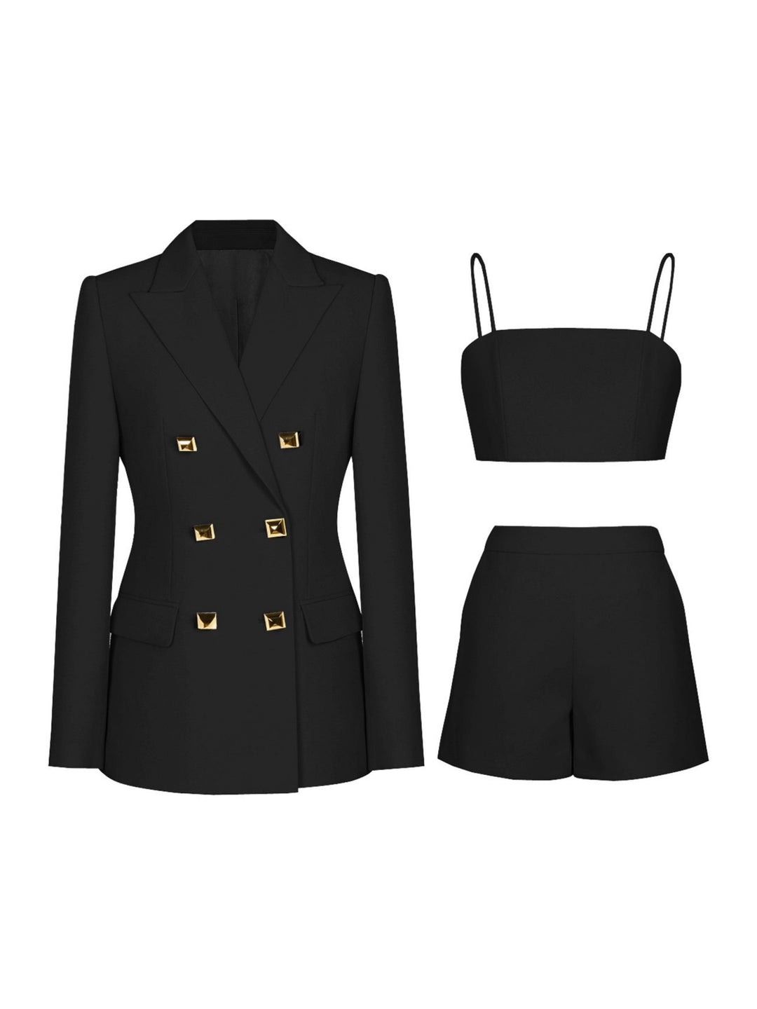 Women's Fuchsia 3 Piece Double Breasted Prom Suits