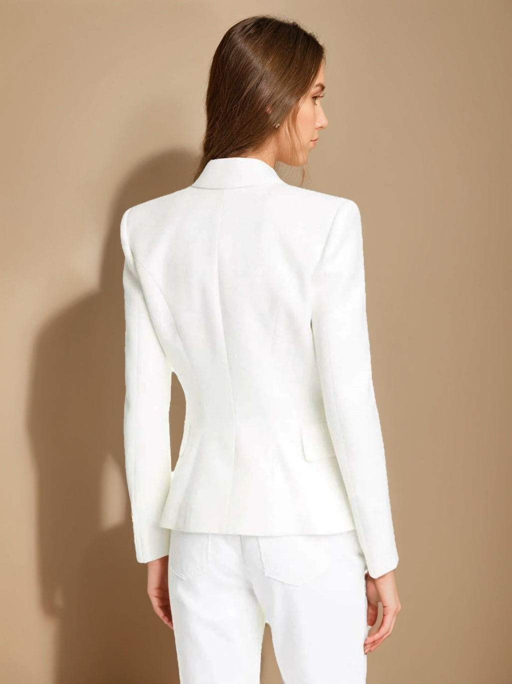 Women鈥檚 Peak Lapel Double Breasted Blazer