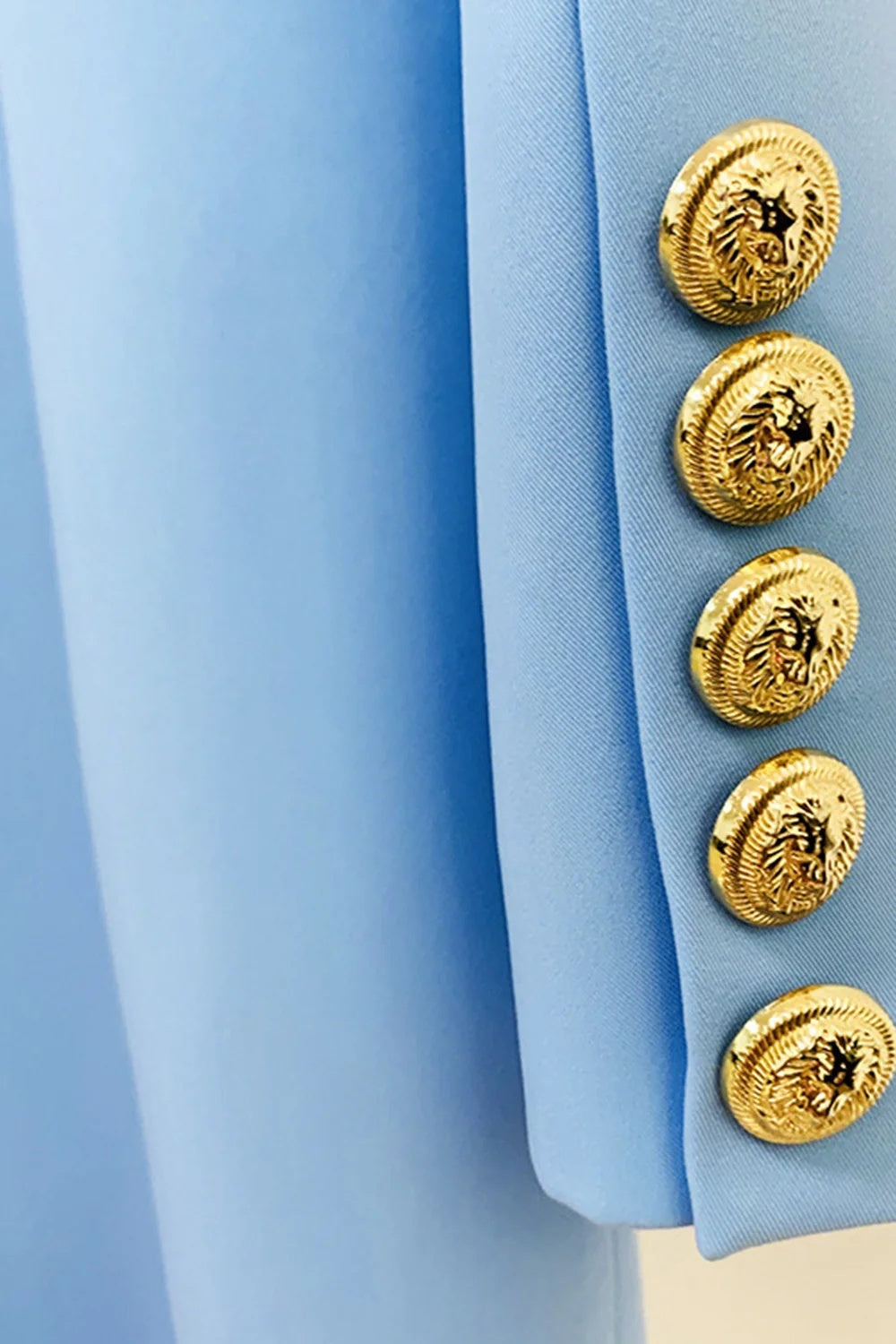 Women's Buttoned Satin Lapel Blazer Dress