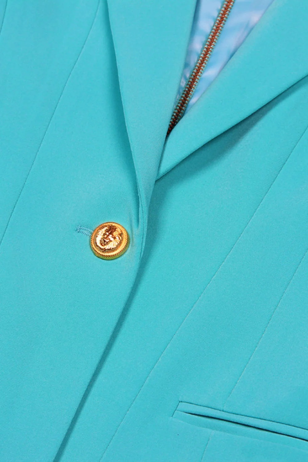 Women's Peak Lapel Long Sleeves Single-Breasted Button Blazer