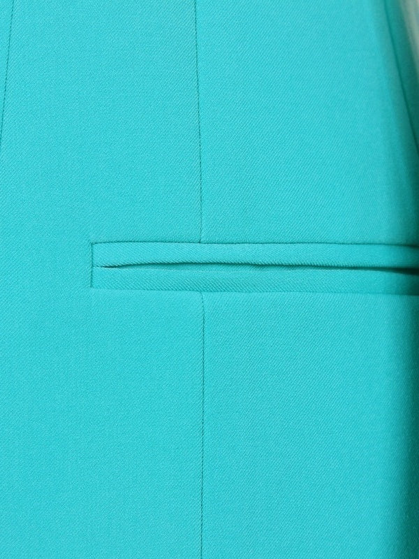 Women's Peak Lapel Long Sleeves Single-Breasted Button Blazer