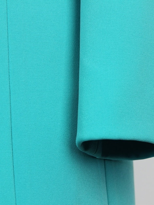 Women's Peak Lapel Long Sleeves Single-Breasted Button Blazer