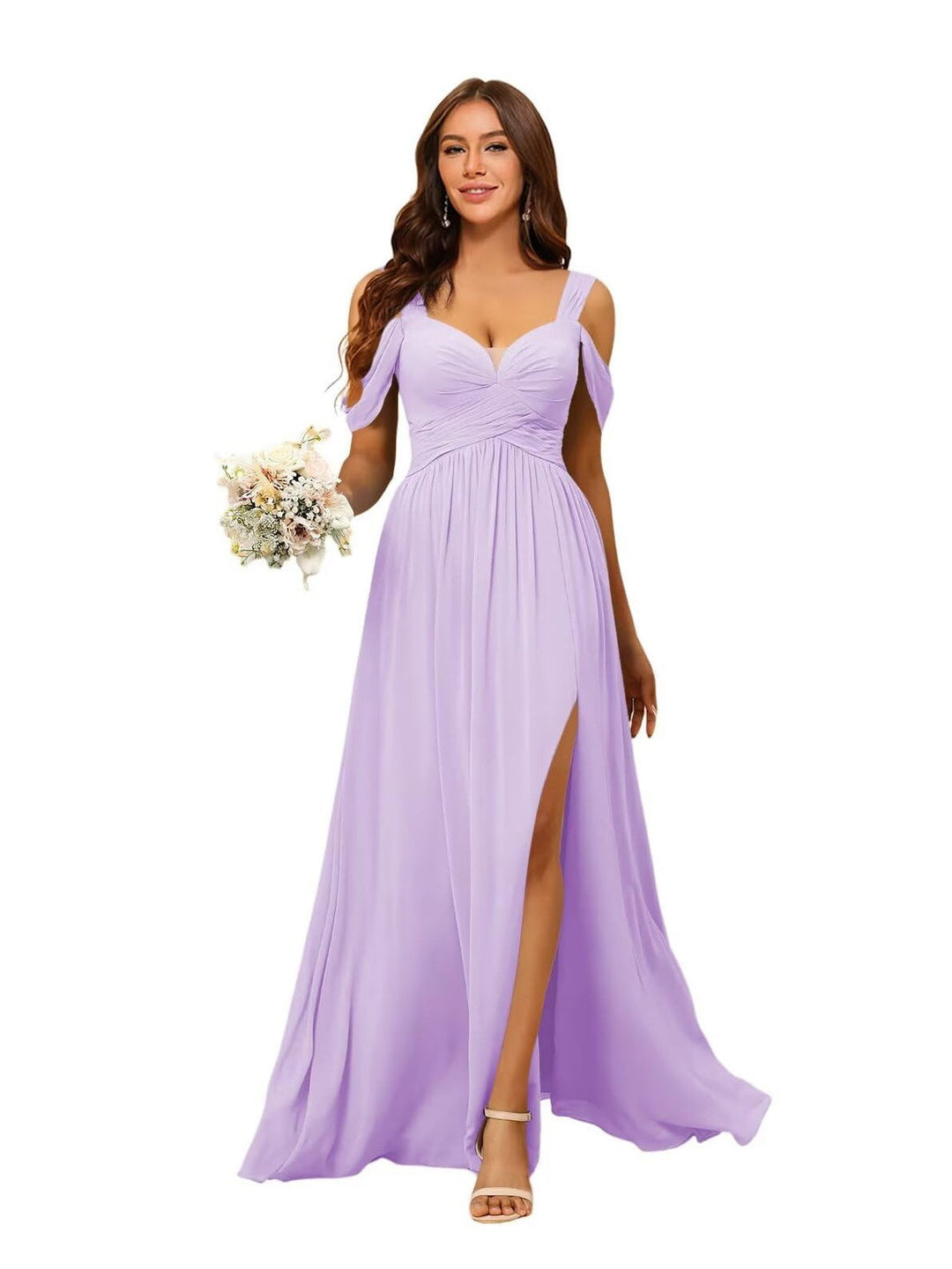 A-Line/Princess Chiffon Sweetheart Sleeveless Floor-Length Bridesmaid Dresses