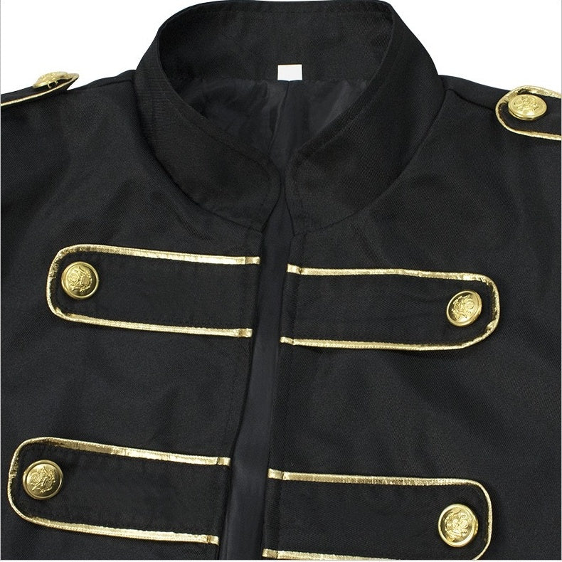 Men's Royal Halloween Vintage Gothic Punk & Gothic Carnival Masquerade Event / Party Coat Jacket