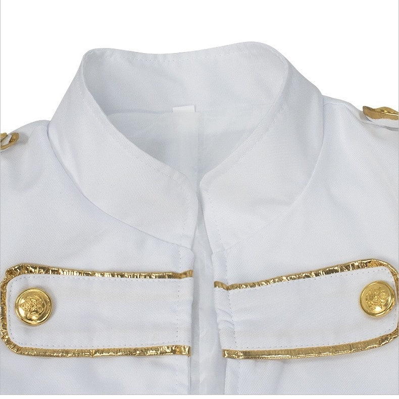 Men's Royal Halloween Vintage Gothic Punk & Gothic Carnival Masquerade Event / Party Coat Jacket