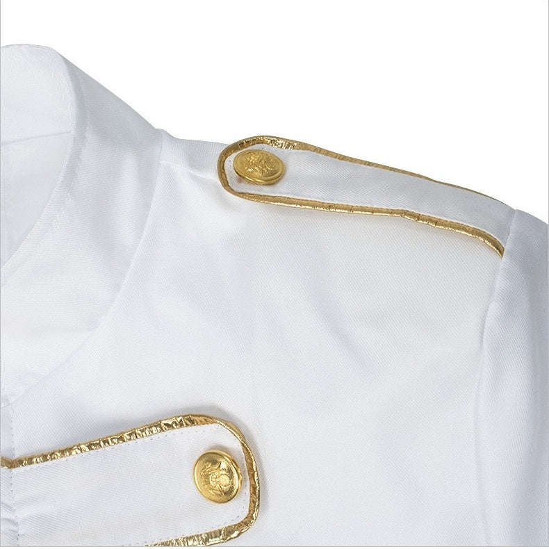 Men's Royal Halloween Vintage Gothic Punk & Gothic Carnival Masquerade Event / Party Coat Jacket