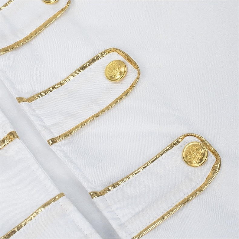 Men's Royal Halloween Vintage Gothic Punk & Gothic Carnival Masquerade Event / Party Coat Jacket