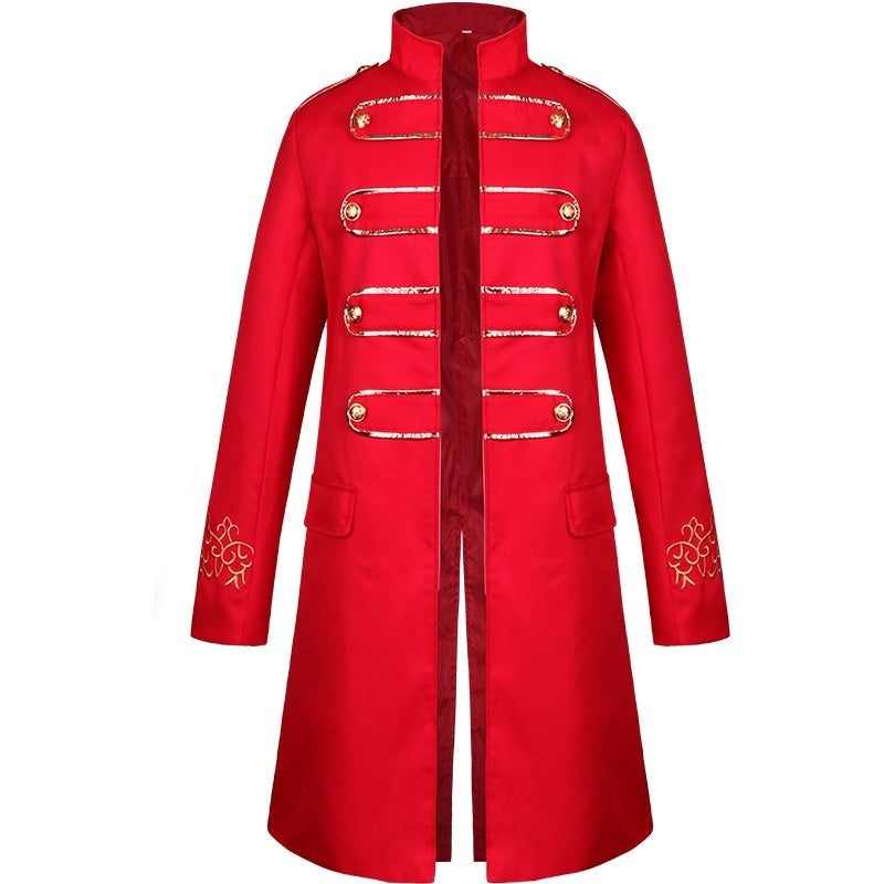 Men's Royal Halloween Vintage Gothic Punk & Gothic Carnival Masquerade Event / Party Coat Jacket