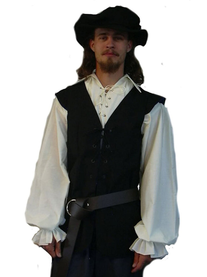 Men's Punk & Gothic Medieval Masquerade Prince Pirate Knight Ritter Celtic Pirate Vest