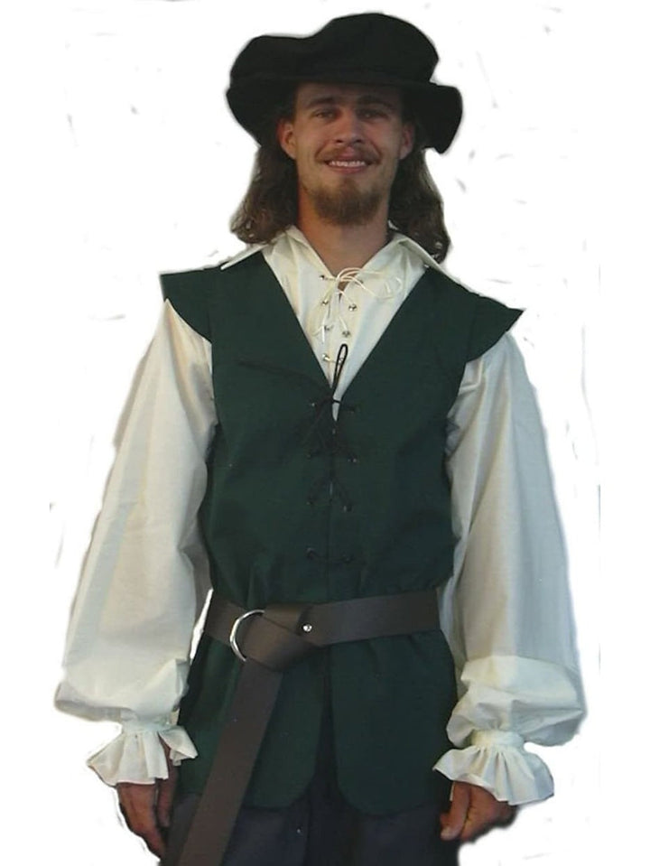 Men's Punk & Gothic Medieval Masquerade Prince Pirate Knight Ritter Celtic Pirate Vest