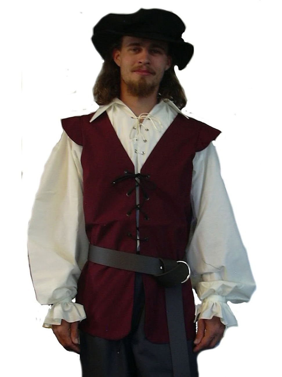 Men's Punk & Gothic Medieval Masquerade Prince Pirate Knight Ritter Celtic Pirate Vest