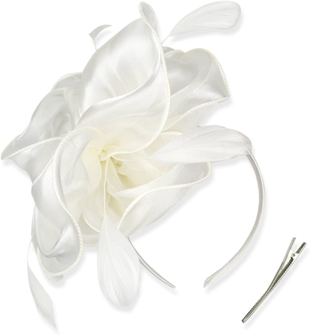 Women Derby Flower Fascinators with Headband and Clip Tea Party Headwear