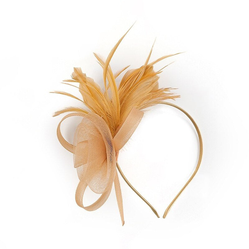 Elegant Retro Tulle Wedding Party Ladies Day Feather Cute Headpiece/Fascinator