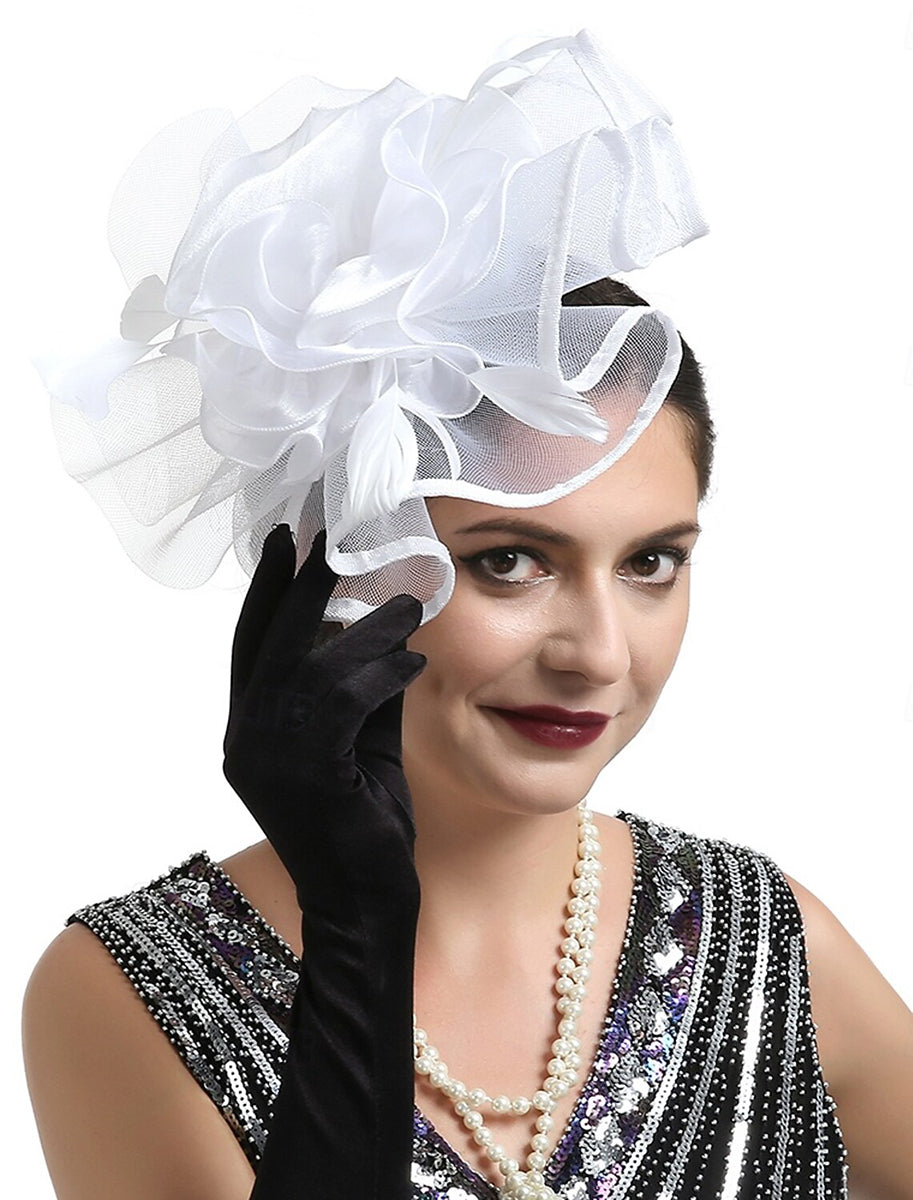 Retro Fascinator Tea Party Ladies Day Feather Minimalist Headpiece/Veil Hat