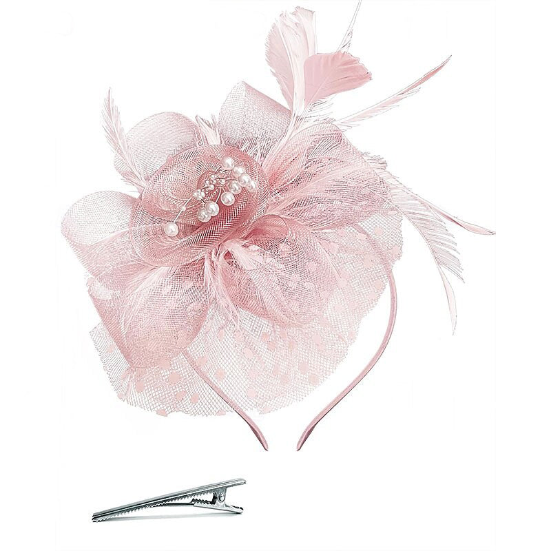 Women's Elegant Wedding Tea Party Feather Floral Cute Cocktail Headpiece/Veil Hat