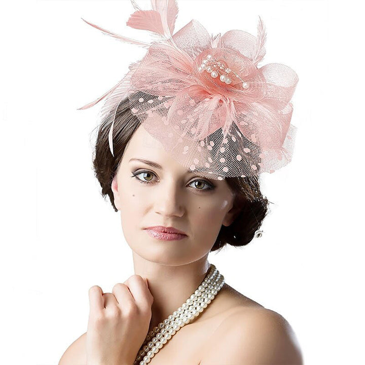 Women's Elegant Wedding Tea Party Feather Floral Cute Cocktail Headpiece/Veil Hat