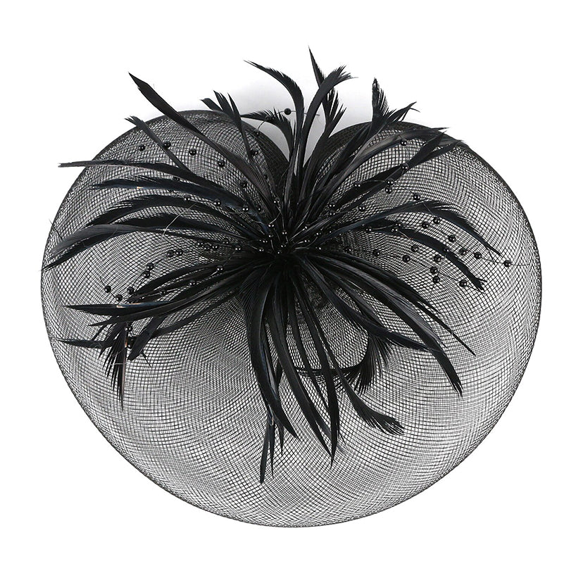 Fuchsia Cute Ladies Day Wedding Party Cocktail Feather Kentucky Derby Hat/Fascinator