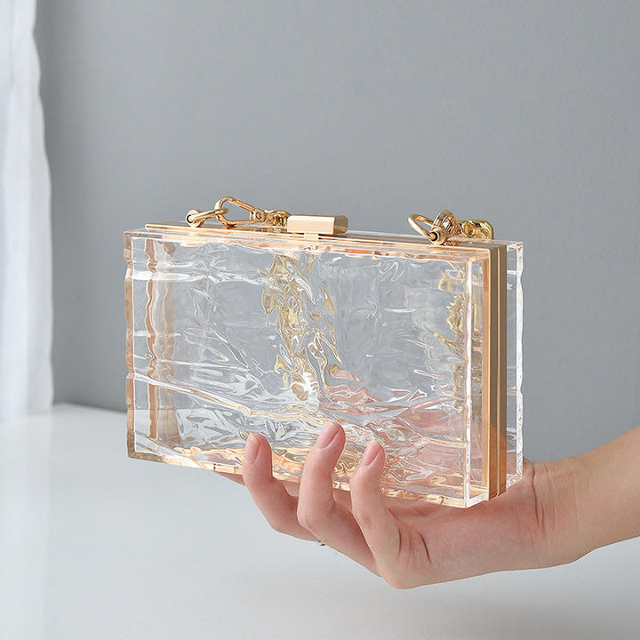 Coffee Acrylic Chic Daily High-End Jelly Clutch Bag