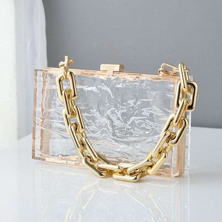 Coffee Acrylic Chic Daily High-End Jelly Clutch Bag