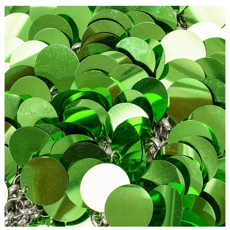 Green Retro Sparkling Sequined High-End Chain Evening Clutch Bag