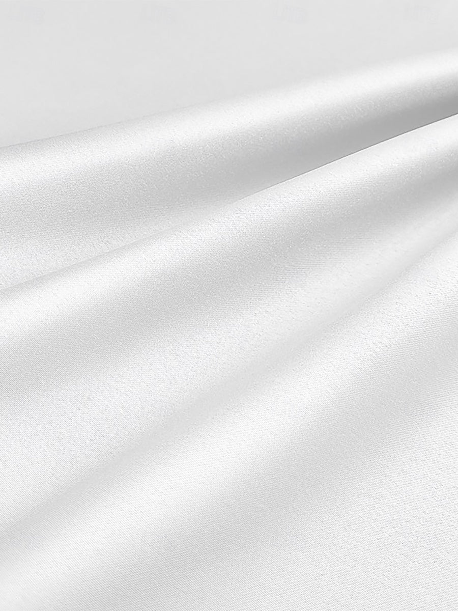 Sheath/Column Scoop Sleeveless Floor-Length Elegant Wedding Guest Dress with Watteau Train