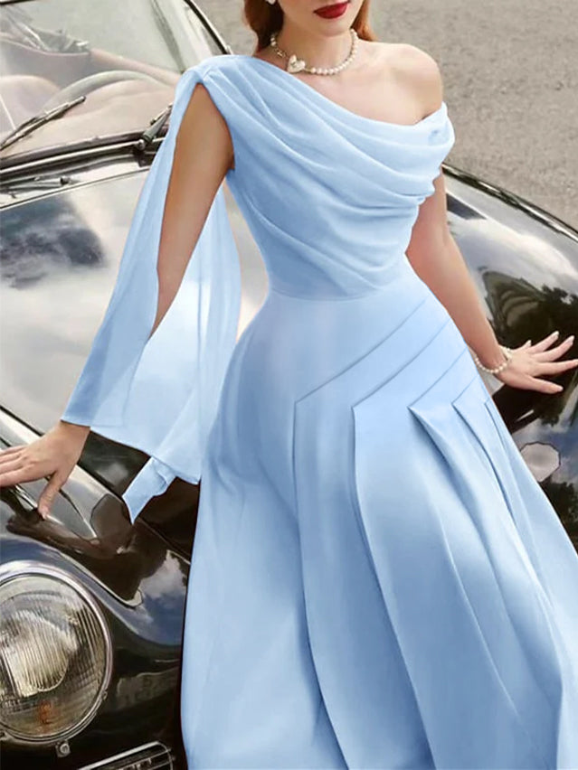 A-Line/Princess Sleeveless Tea-Length Wedding Guest Dresses