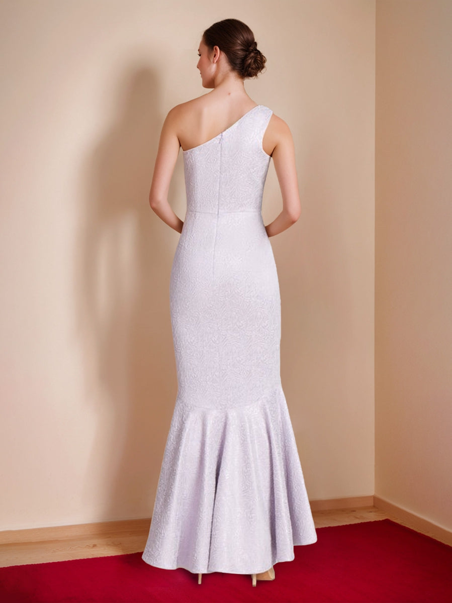 Trumpet/Mermaid One-Shoulder Asymmetrical Elegant Mother of the Bride & Groom Dresses with Ruffles