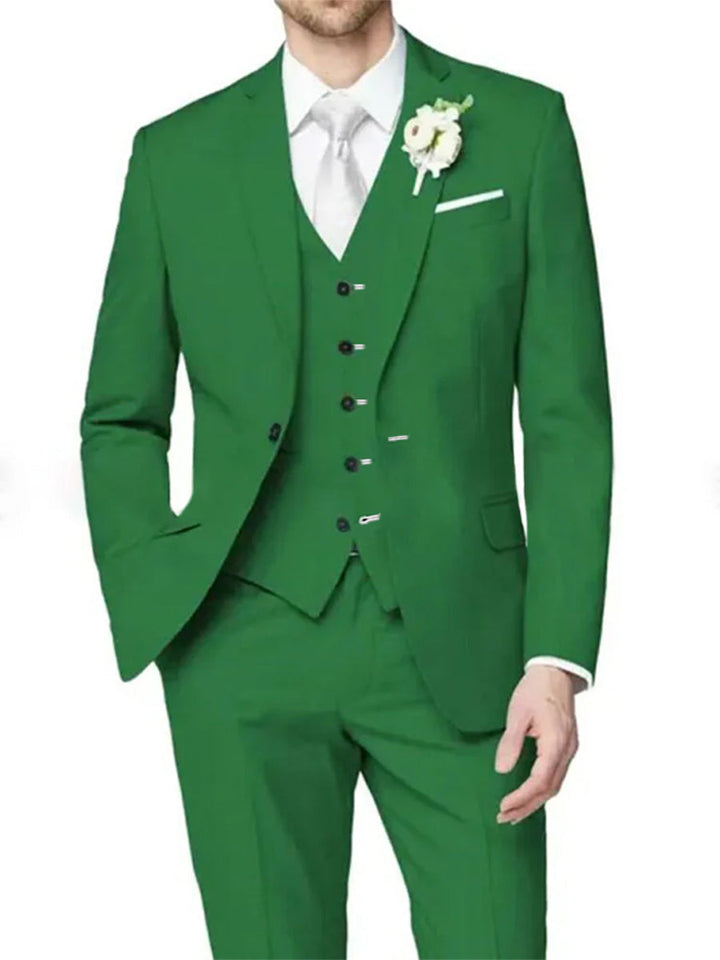 Lilac Men's Formal Notch Tailored Fit Single Breasted One-button Wedding Party Suits