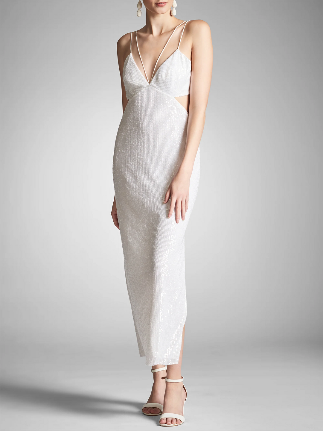 Sheath/Column Sequins Cocktail Party Dresses Spaghetti Straps Ankle-Length