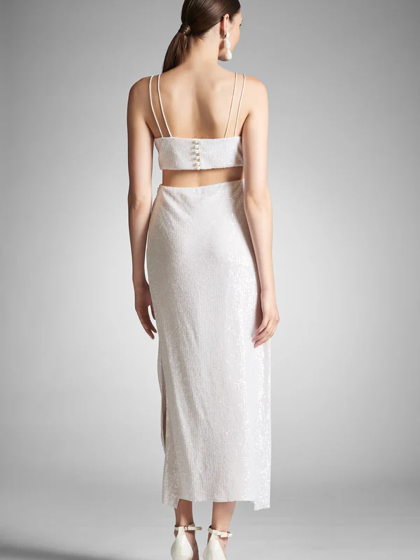 Sheath/Column Sequins Cocktail Party Dresses Spaghetti Straps Ankle-Length