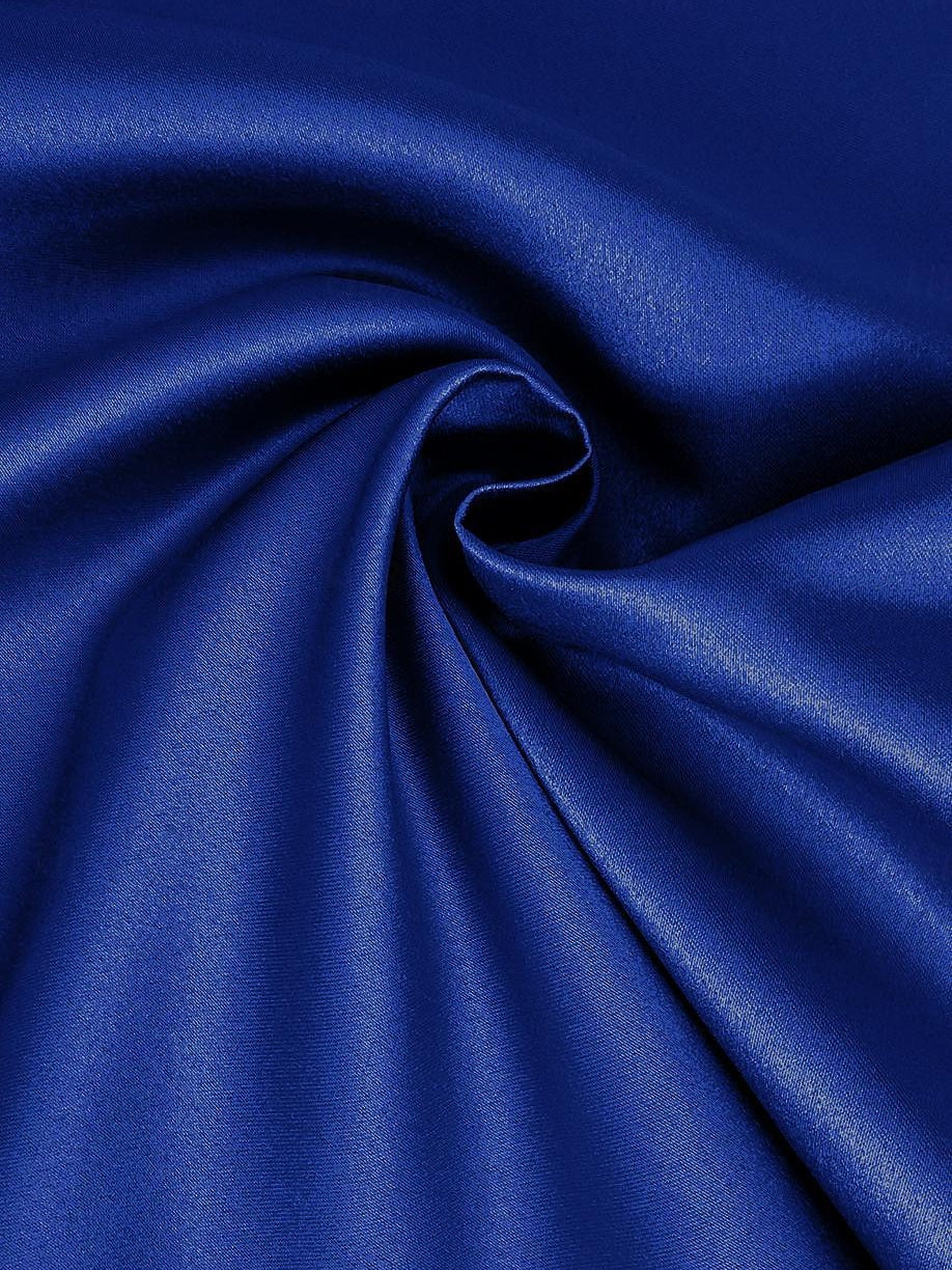 A-Line V Neck Evening Dresses Floor Length Satin Short Sleeve Prom Dress Pocket with Criss Cross