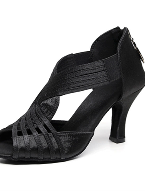 Women's Dancewear Shoes  Rhinestone Sparkling Glitter Buckle High Heel Peep Toe Bridal Shoes