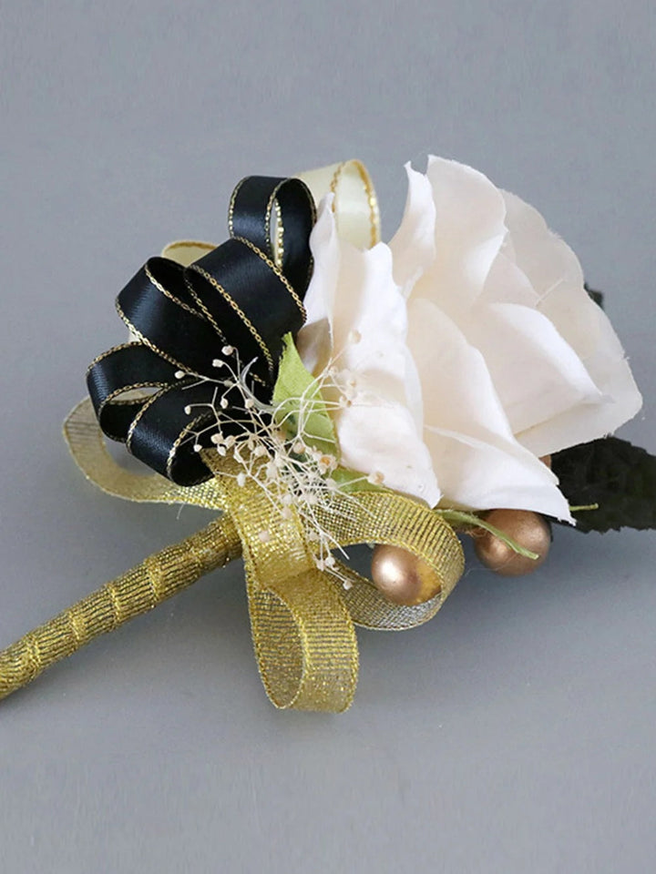 Luxury Wrist Corsage and Men's Boutonniere Set