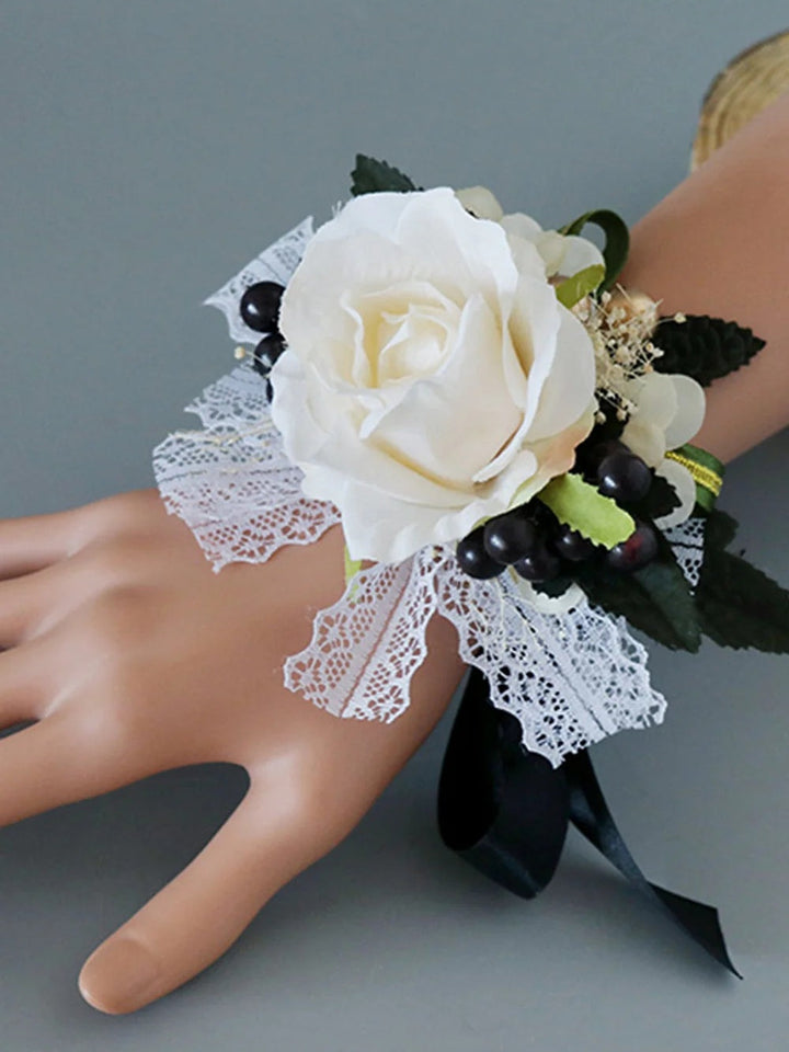 Luxury Wrist Corsage and Men's Boutonniere Set