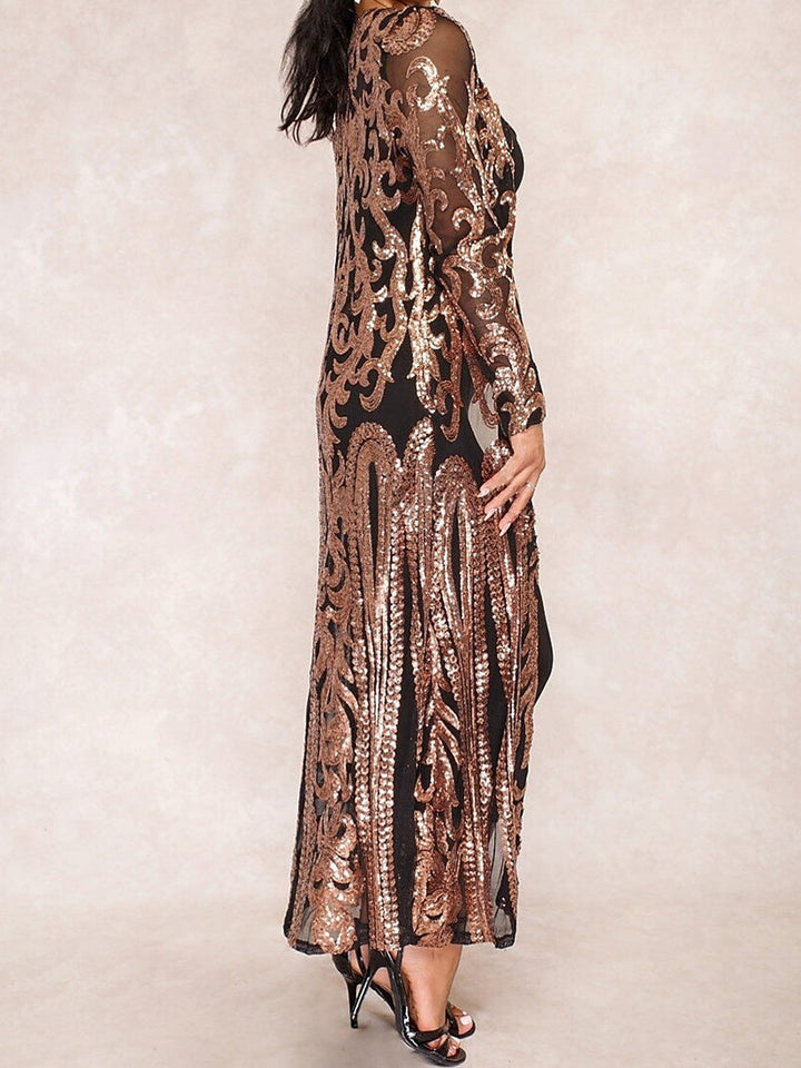 Women鈥榮 Wrap/Coats/Jackets with Totem/Sequins/Appliques Ankle-Length Long Sleeves Wedding Wraps