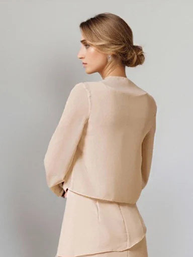 Women's Chiffon Long Sleeves Elegant Jackets