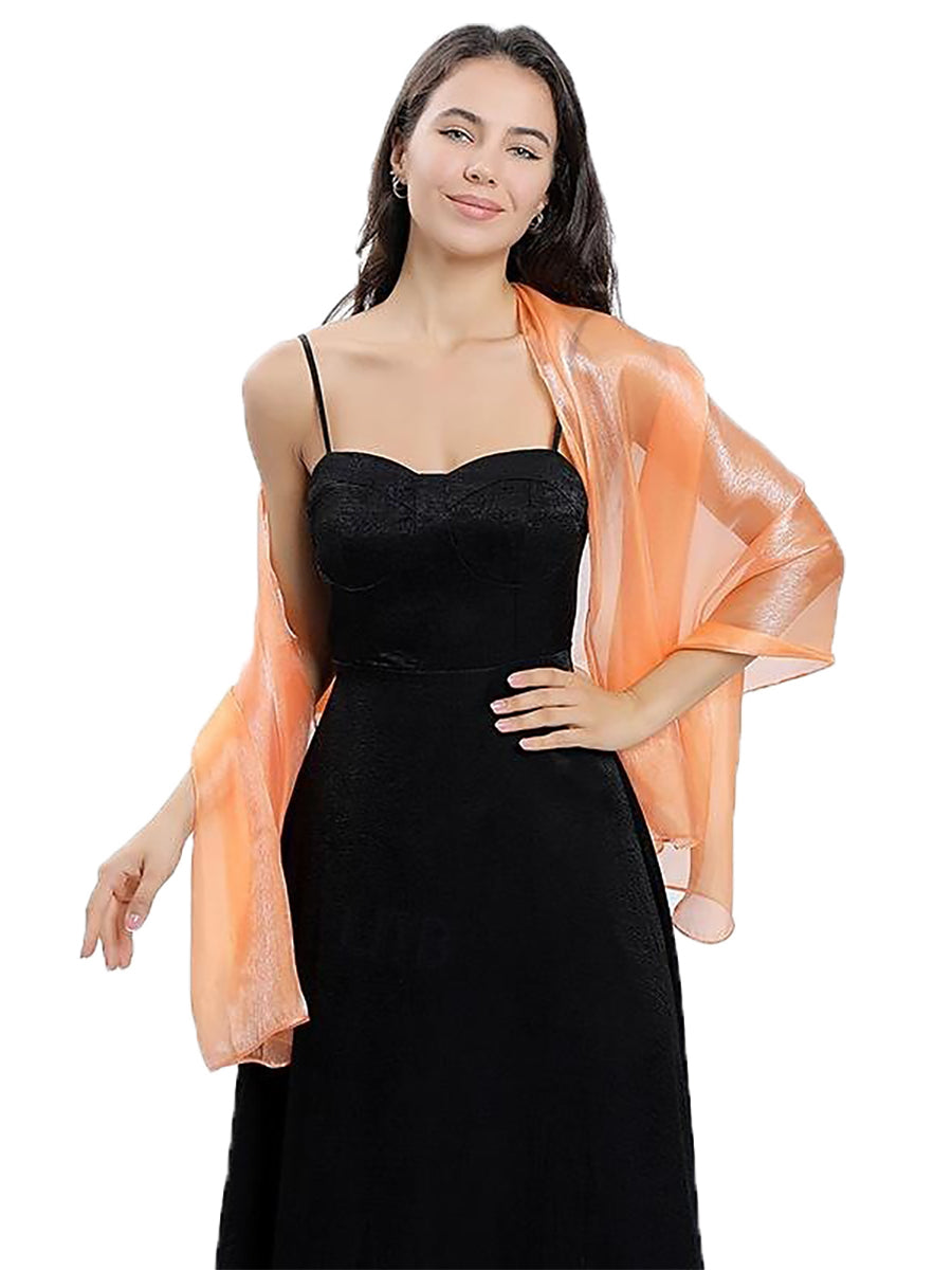 Women's Sheer Pure Color Silk Soft Wedding Formal Shawl