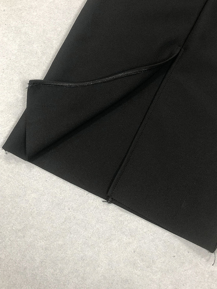 Trumpet/Mermaid Halter Sleeveless Rhinestone Long Elegant Evening Dresses with Cut-out