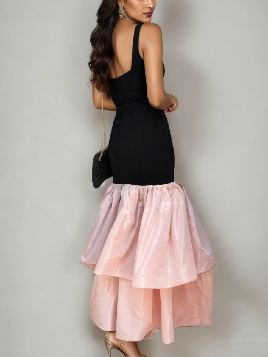 Ball Gown Square Collar Wedding Guest Dresses Ankle-Length Sleeveless