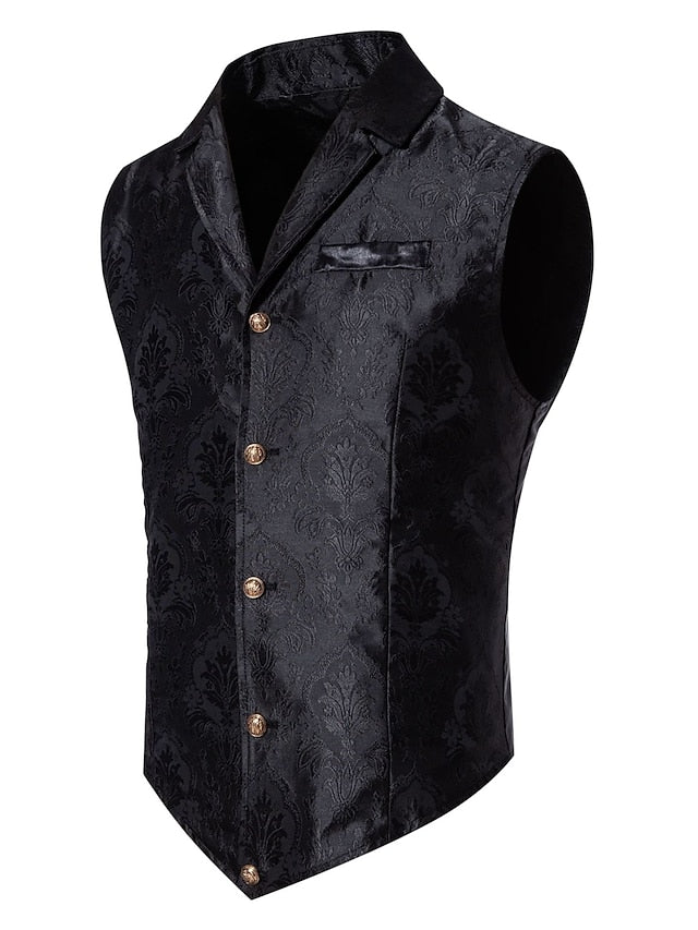 Men's Steampunk Single Breasted Five-buttons Vest