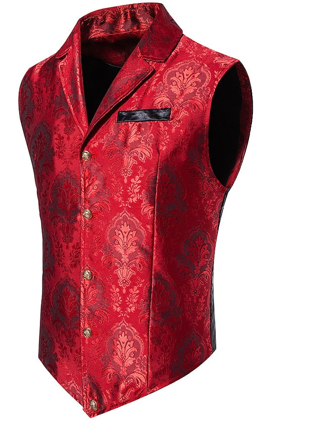 Men's Steampunk Single Breasted Five-buttons Vest