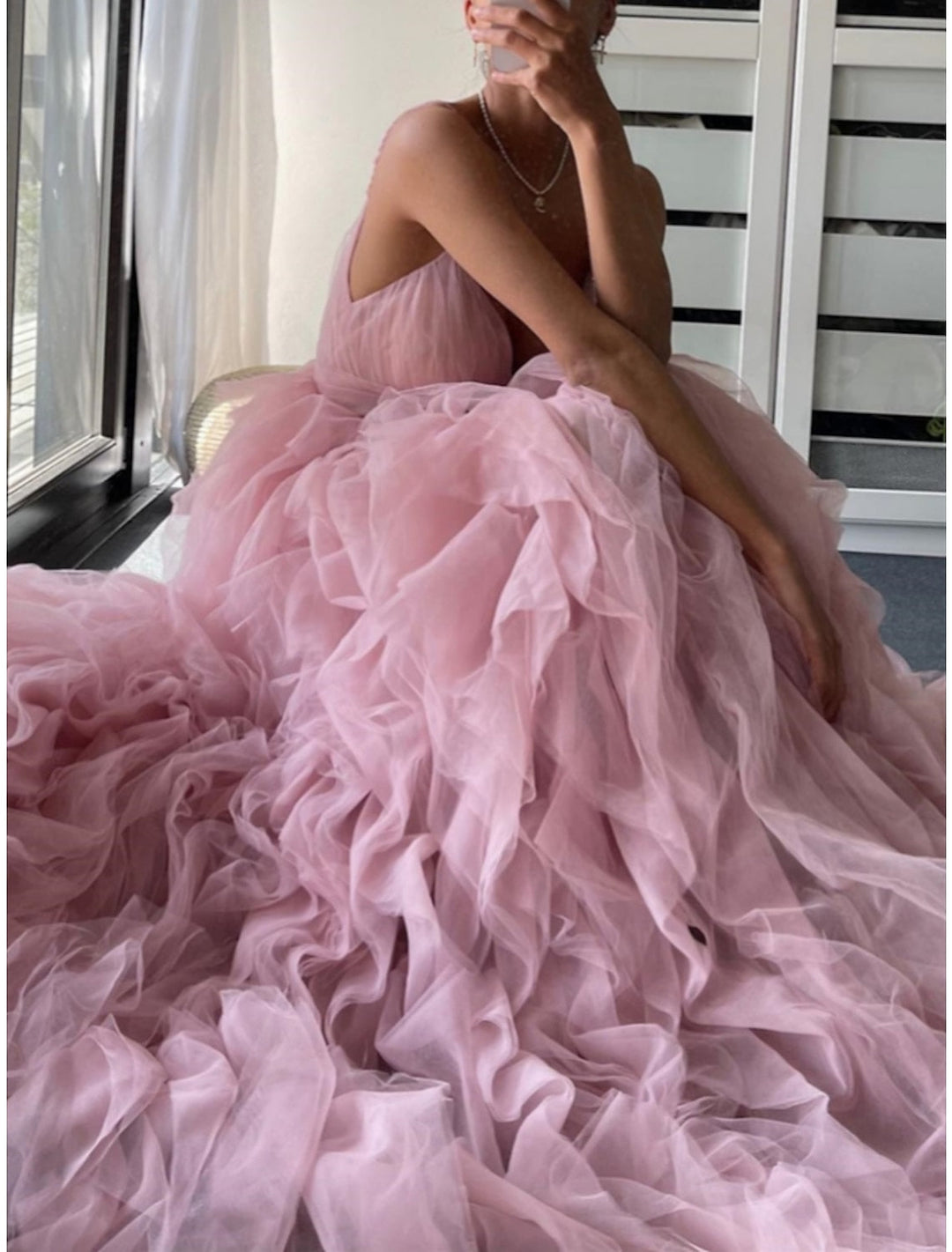 A-Line/Princess Spaghetti Straps Long Formal Dresses